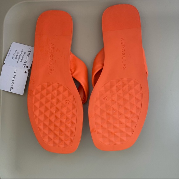 Aerosoles Style Bond Knotted Thong Sandal in Mandarin Leather size 8.5M - Picture 3 of 8